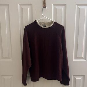 Kuhl Cream and Burgundy Sherpa Jacket